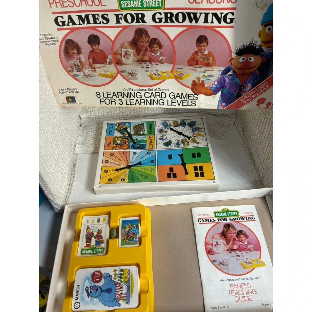 Vintage Kids Sesame Street Games for Growing Seasons OS Multicolor